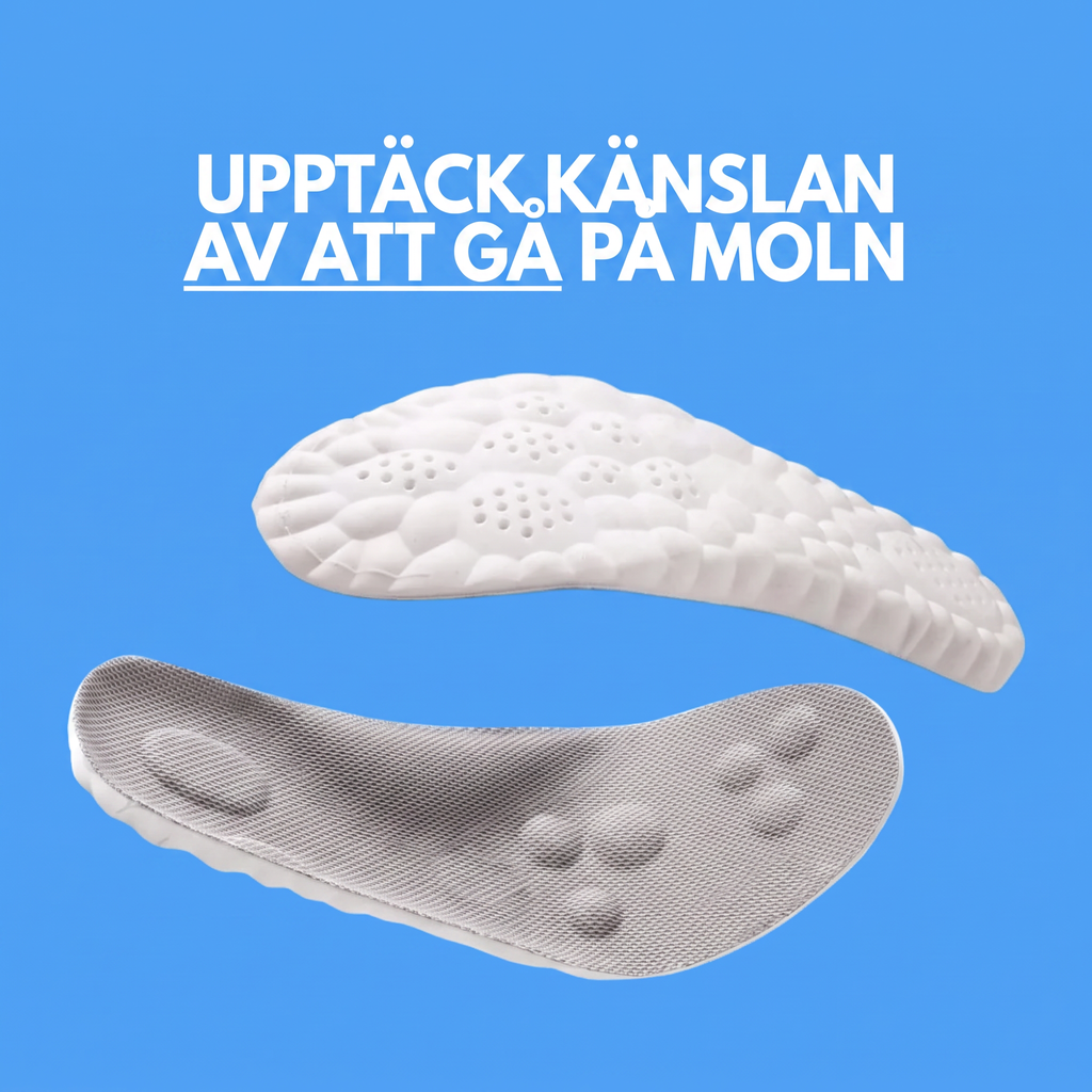 Skoinlägg med 4D stötdämpning